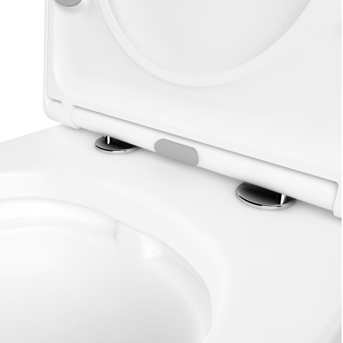 Унитаз подвесной Lavinia Boho One 3302004R белый глянцевый с сиденьем микролифт безободковый каскадный смыв - фото 3