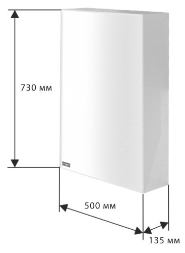 Зеркало-шкаф СанТа Стандарт 113002 50х15х73 подвесной цвет белый - фото 2