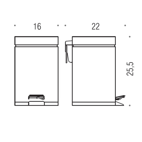 Ведро мусорное Colombo Black&White B9210.NM - фото 2