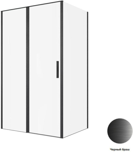 Душевой уголок Allen Brau Priority 3.31033.BBA + 3.31045.BBA 120х90 стекло прозрачное профиль черный без поддона - фото 5