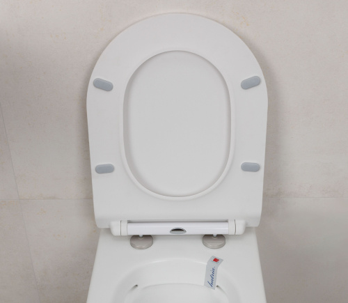 Чаша унитаза приставная Hatria FUSION Y1ZA01 цвет белый без сиденья безободковая душевой смыв - фото 2