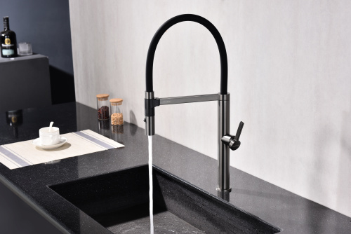 Смеситель для кухни Paulmark LEADER Le214101-GM на раковину беретта - фото 3