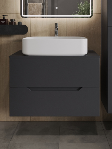 Тумба с раковиной Orange Line Li-80TugMDF+B07-600W 81х46х69 - фото 3