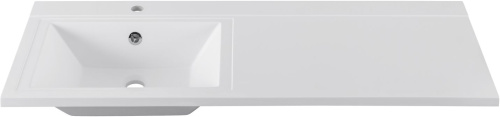 Раковина из литьевого мрамора Aquanet Персона 00169618 120х48 подвесная цвет белый 1 отверстие под смеситель - фото 3