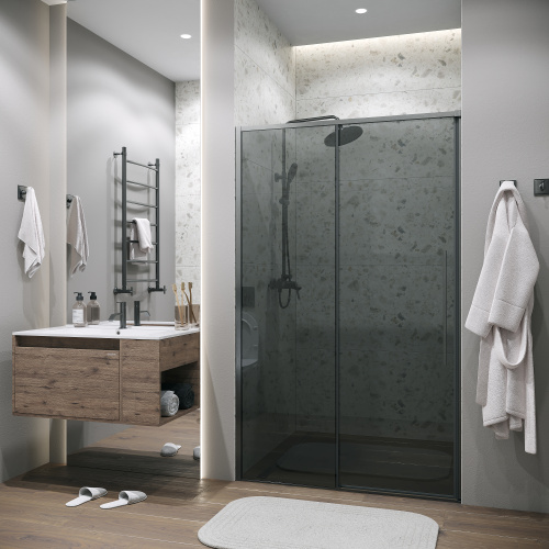 Душевая дверь Grossman Galaxy 100.K33.01.130.42.10 130х195 стекло тонированное профиль графит - фото 3