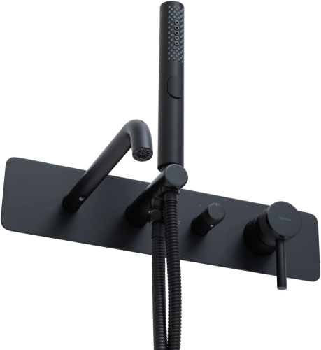 Смеситель для ванны с душем Allen Brau Priority 5.31A05-31 встраиваемый в стену черный - фото 2