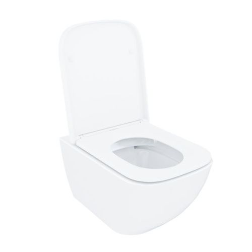 Унитаз подвесной IDDIS Torr TORRDSEi25 белый с сиденьем микролифт безободковый каскадный смыв - фото 2