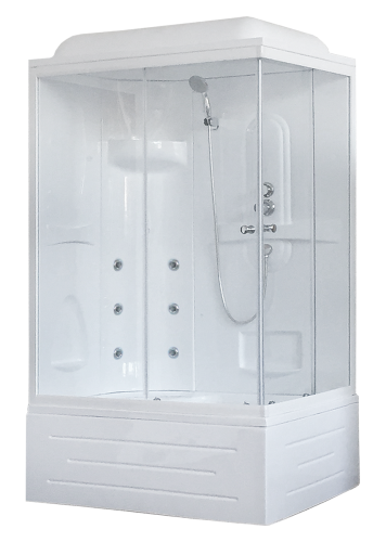 Душевая кабина Royal Bath BP RB8100BP2-T-L 100х80 прямоугольная с крышей ориентация левая
