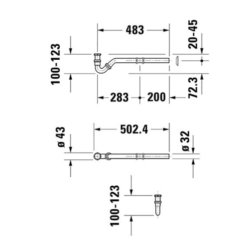 Сифон для биде Duravit 50270000 - фото 2