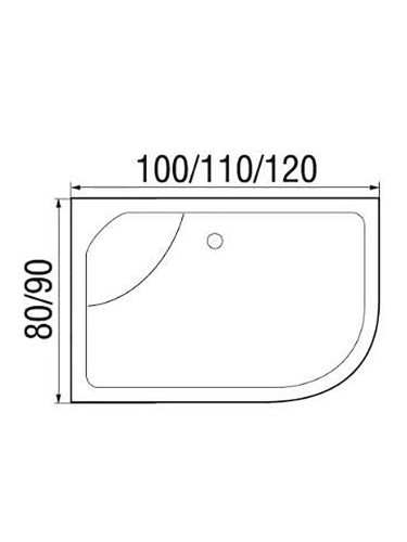 Душевая кабина River NARA 110/80/44 MT R (10000002816) 110х80 асимметричная с крышей ориентация правая - фото 3