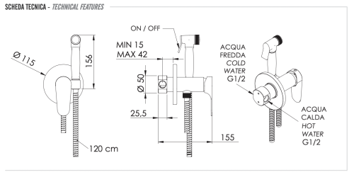 Гигиенический душ со смесителем Remer L65 хром - фото 2