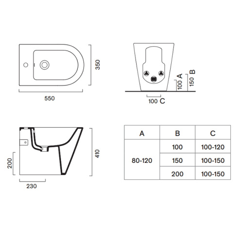 Биде Catalano Zero 119551001 напольное - фото 2