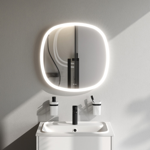 Зеркало в ванную Am.Pm Func M8FMOX0601WGS 60х60 цвет серый металлик