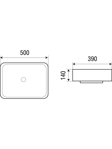 Раковина из санфаянса WeltWasser WW SK 10000003851 50х39 подвесная цвет белый глянцевый без отверстий под смеситель - фото 3