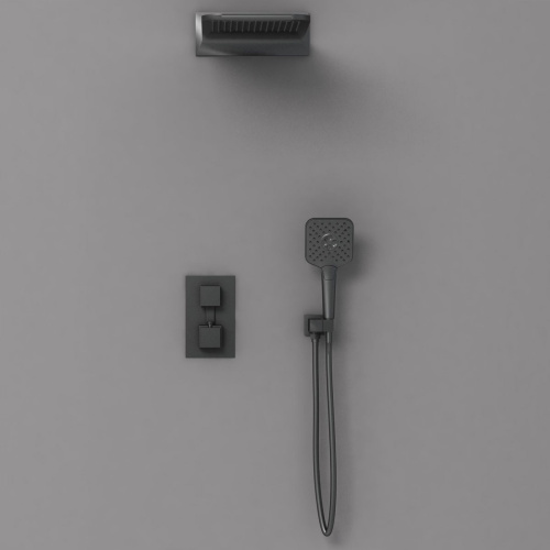 Душевая система Vincea VSFW-103TMB встраиваемая в стену с термостатом - фото 3