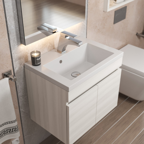 Тумба с раковиной Uperwood Eva 3930313466 49х35х43 цвет белый - фото 4