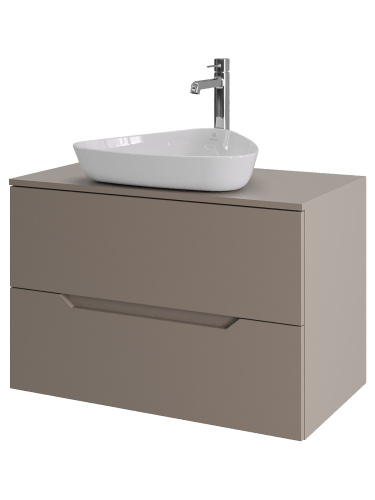 Тумба с раковиной Orange Line Li-80TuLMDF+B07-500W 81х46х66 цвет бежевый - фото 2