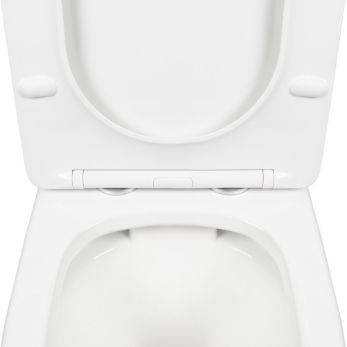 Унитаз напольный с бачком Bond Oval F01-00 белый с сиденьем безободковый душевой смыв - фото 5