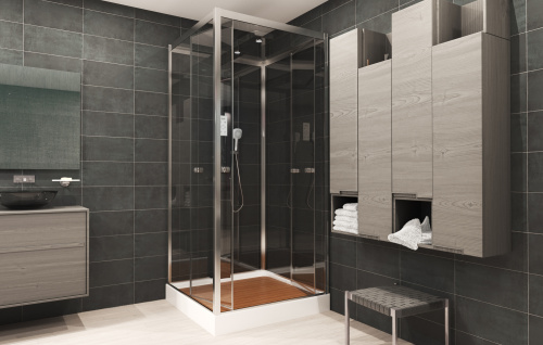 Душевая кабина AvaCan Z111 100х100 квадратная с крышей ориентация универсальная - фото 3