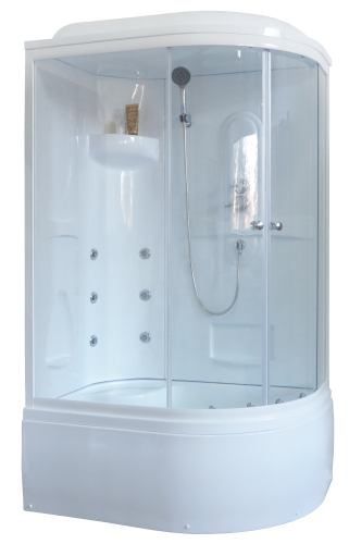 Душевая кабина Royal Bath ВК RB8120BK2-T-L 120х80 асимметричная с крышей ориентация левая