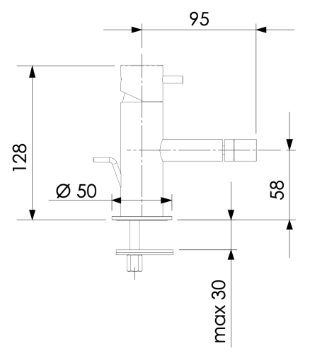 Смеситель Daniel Tokyo TK604DP на биде брашированное золото - фото 2