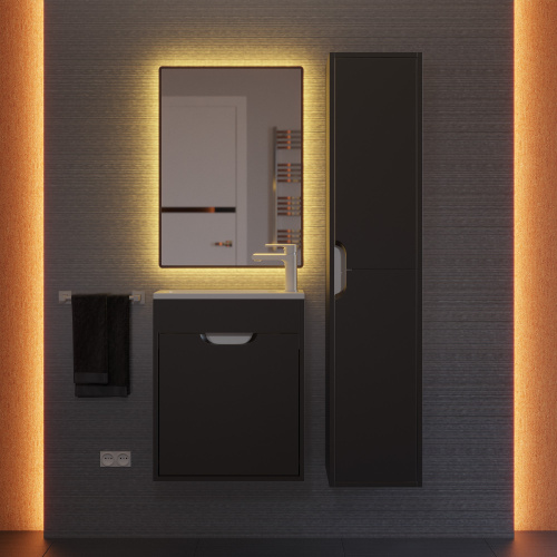 Тумба с раковиной Uperwood UPD Modul 393020545 50х21х62 цвет черный матовый - фото 4