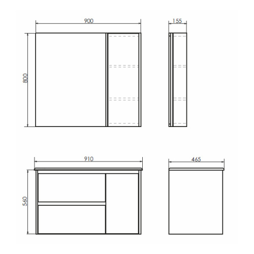 Зеркало-шкаф Comforty Бремен 00004142374CF 90х16х80 подвесной цвет дуб белый - фото 2
