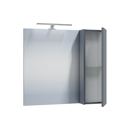 Зеркало-шкаф СанТа Юпитер 700545 70х16х65 подвесной цвет графит - фото 2