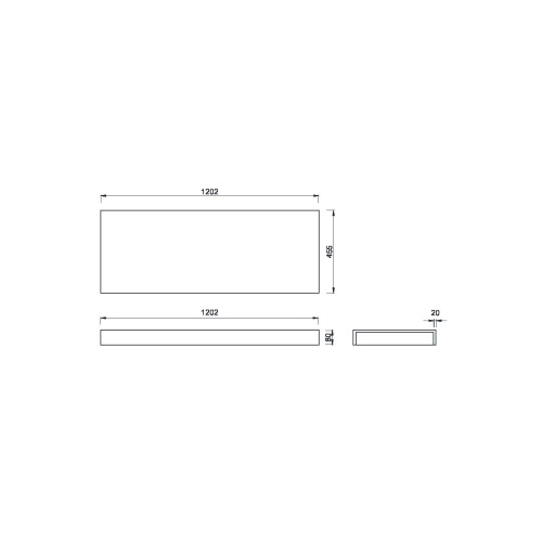 Столешница Armadi Art Flat 869-120 120х46 подвесная цвет белый - фото 2
