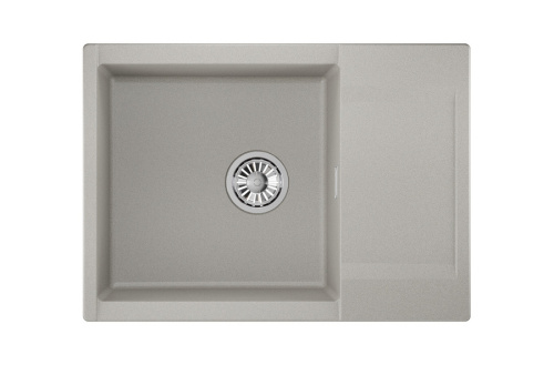 Кухонная мойка Granula 7003, БАЗАЛЬТ 70х50 цвет серый поверхность матовая - фото 2