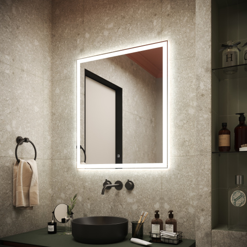 Зеркало в ванную Sancos City CI700 70х80 цвет белый - фото 2