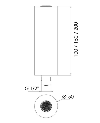 Верхний душ Daniel Steel SSA578PECM20 нержавеющая сталь - фото 4