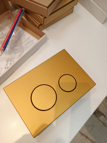 Клавиша смыва механическая KK POL M11 SPP/038/0/K цвет золото матовое - фото 2