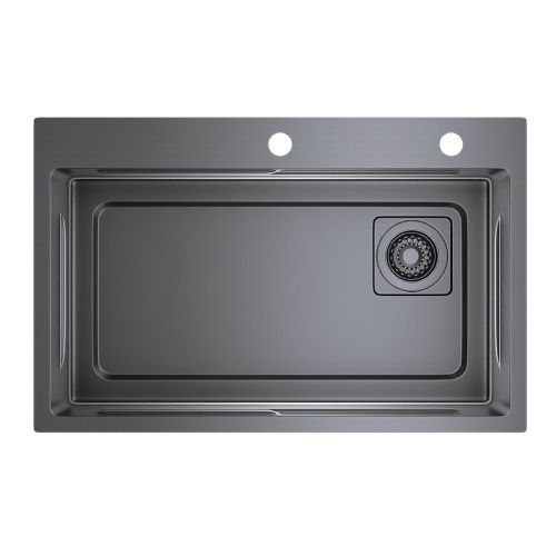 Кухонная мойка Raglo R702 R702.7246.09 72х46 цвет графит поверхность матовая - фото 2