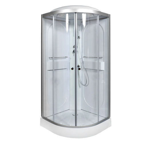 Душевая кабина AvaCan L608LED 80х80 четверть круга с крышей ориентация универсальная - фото 4