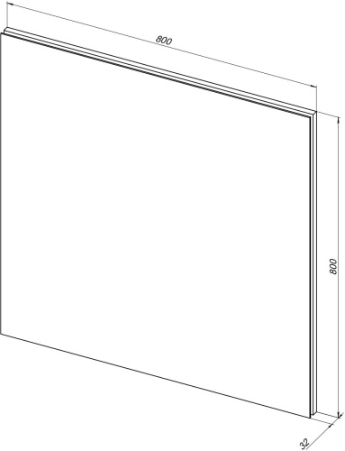 Зеркало в ванную Aquanet Гласс 00274016 80х80 цвет белый - фото 4