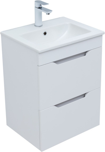 Тумба под раковину Aquanet Практика 00330455 48х39х64 напольная/подвесная цвет белый - фото 3