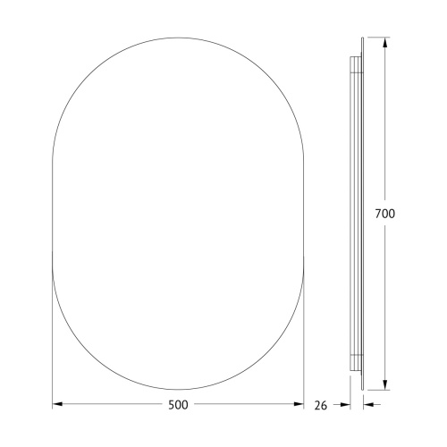 Зеркало в ванную Defesto OPTI DF 2913 50х70 - фото 2