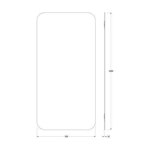 Зеркало в ванную Evoform Colora BY 0435 50х100 цвет черный - фото 2