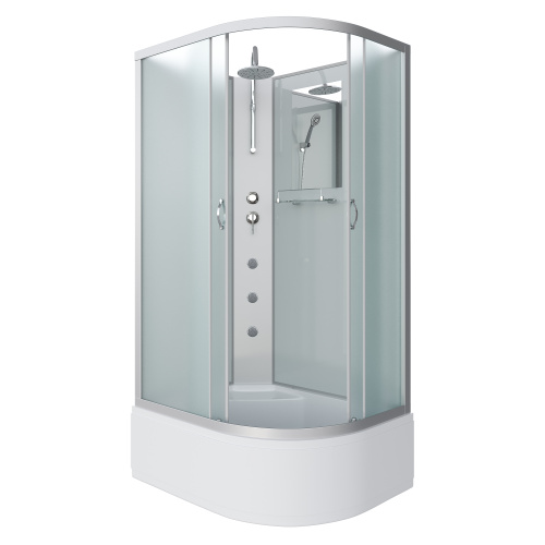 Душевая кабина Niagara Classic 23101424LBKTG 120х80 асимметричная без крыши ориентация левая