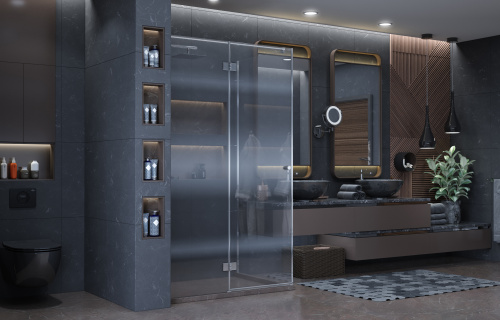 Душевой уголок Ambassador Diamond 12011108L 120х90 стекло прозрачное профиль хром глянцевый без поддона - фото 5