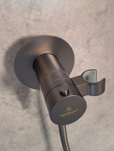 Гигиенический душ со смесителем AltroBagno BM AltroBagnoOggetto060404GM оружейная сталь - фото 4