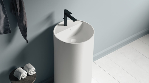 Раковина из искусственного камня Zenon Sunshine 4000.000.000.000.42156 40х40 напольная цвет белый матовый - фото 3