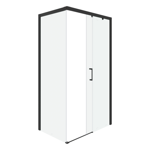 Душевой уголок Cerutti SPA VITO110B-R 110х80 стекло прозрачное профиль черный без поддона - фото 3