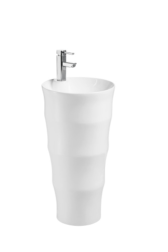 Раковина из сантехнического фарфора Cerutti SPA CT7833 42х42 напольная цвет белый 1 отверстие под смеситель