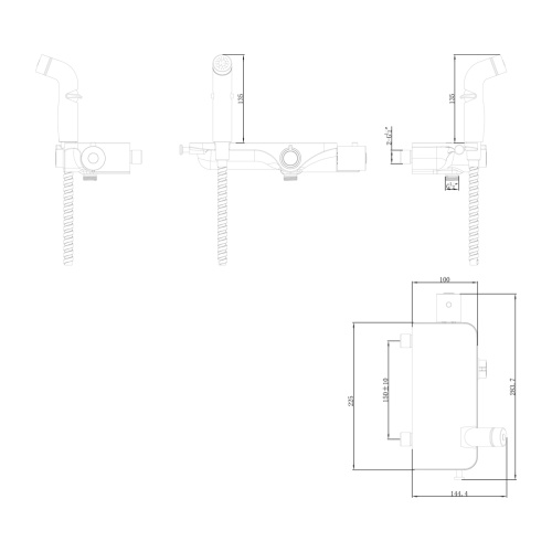 Гигиенический душ со смесителем LeMark Solo LM7169CW белый/хром - фото 2