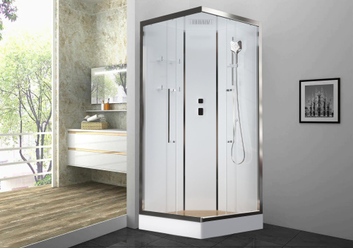 Душевая кабина Acquazzone Quoris 100E 100х100 квадратная с крышей ориентация универсальная - фото 2