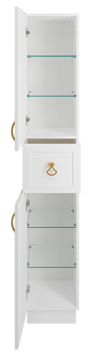 Шкаф-пенал Misty Амбра П-Амб050-011Л 35х34х200 напольный - фото 3