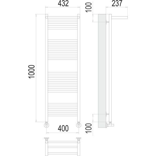 Полотенцесушитель Terminus 4670078529435 43х100 водяной хром - фото 3