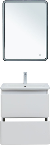 Тумба под раковину Aquanet Эмбер 00330465 57х45х60 напольная/подвесная цвет белый - фото 5